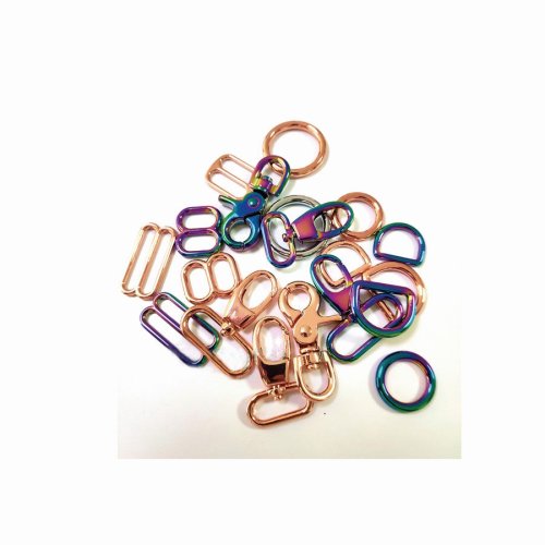 Colorful Alloy Steel Snap Hook Ring Buckle Nickel Chrome Brass Rose-1