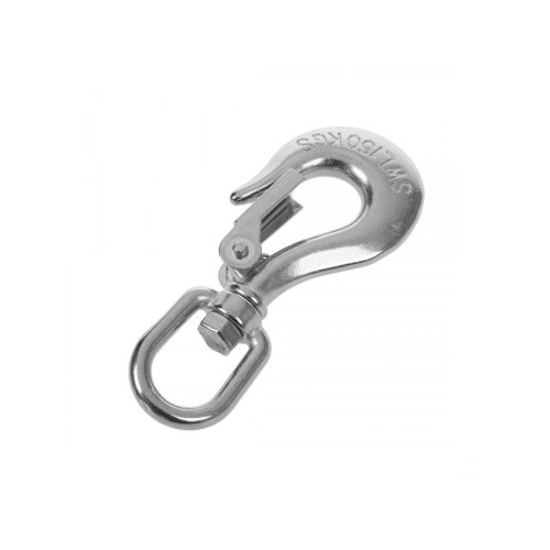 Stainless Steel Swivel Eye Lifting Hook With Safety Latch