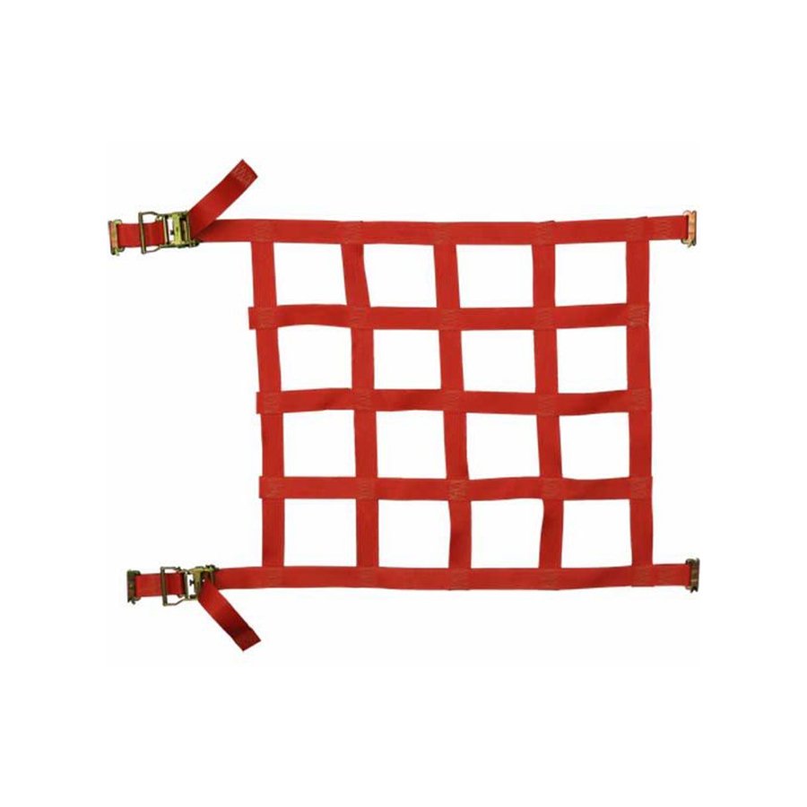 Polyester Webbing Cargo Net With Ratchet
