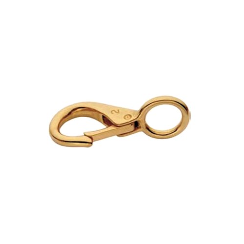 Solid Brass Fixed Eye Boat Snap Hook